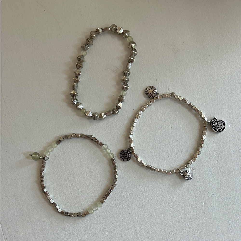 Alex and Ani Silver Bracelet Set